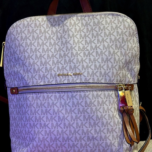 Michael Kors Rhea Medium Pebbled Leather Backpack - Picture 1 of 2